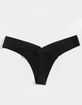 FULL TILT Lasercut V Cut Black Thong image number 2