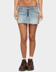 EDIKTED Emree Distressed Denim Mini Skirt image number 1