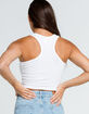 BOZZOLO Scoop Neck Womens White Tank image number 3