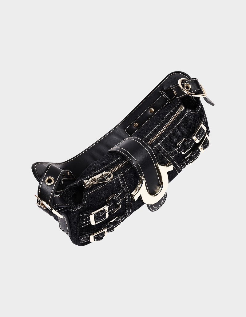 TRUE RELIGION Multi-Strap Denim Shoulder Bag image number 4