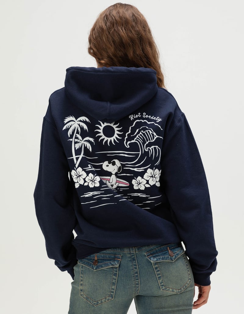RIOT SOCIETY x Peanuts Surf Snoopy Womens Hoodie image number 0
