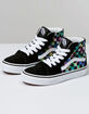 VANS Iridescent Check Sk8-Hi Black & True White Girls Shoes image number 1