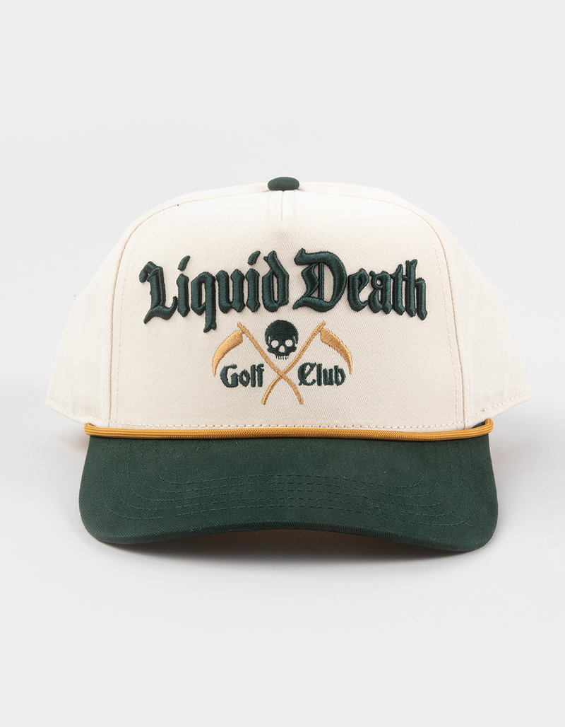 AMERICAN NEEDLE Liquid Death Golf Club Snapback Hat image number 1