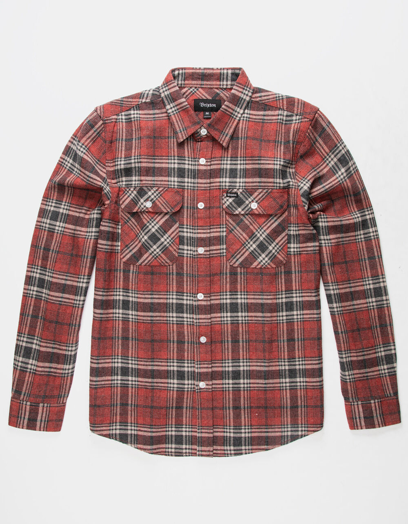 BRIXTON Bowery Brick Mens Flannel Shirt image number 0