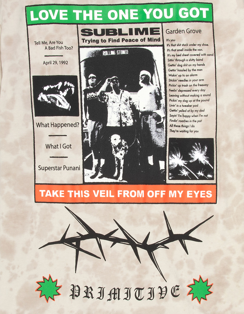 PRIMITIVE x Sublime Zine Mens Tee image number 2