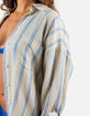 RIP CURL Premium Surf Holiday Womens Stipe Button Up Shirt image number 5