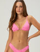 FULL TILT Textured Ditsy Triangle Bikini Top image number 2