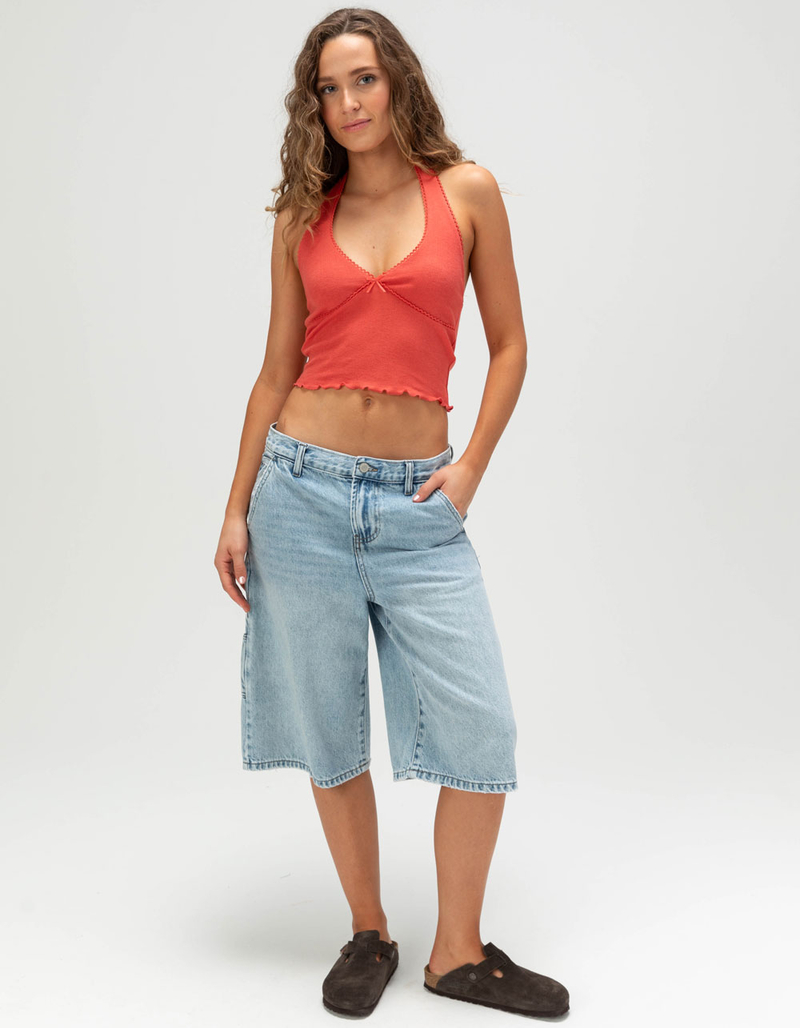 RSQ Womens Pointelle Halter Top image number 1