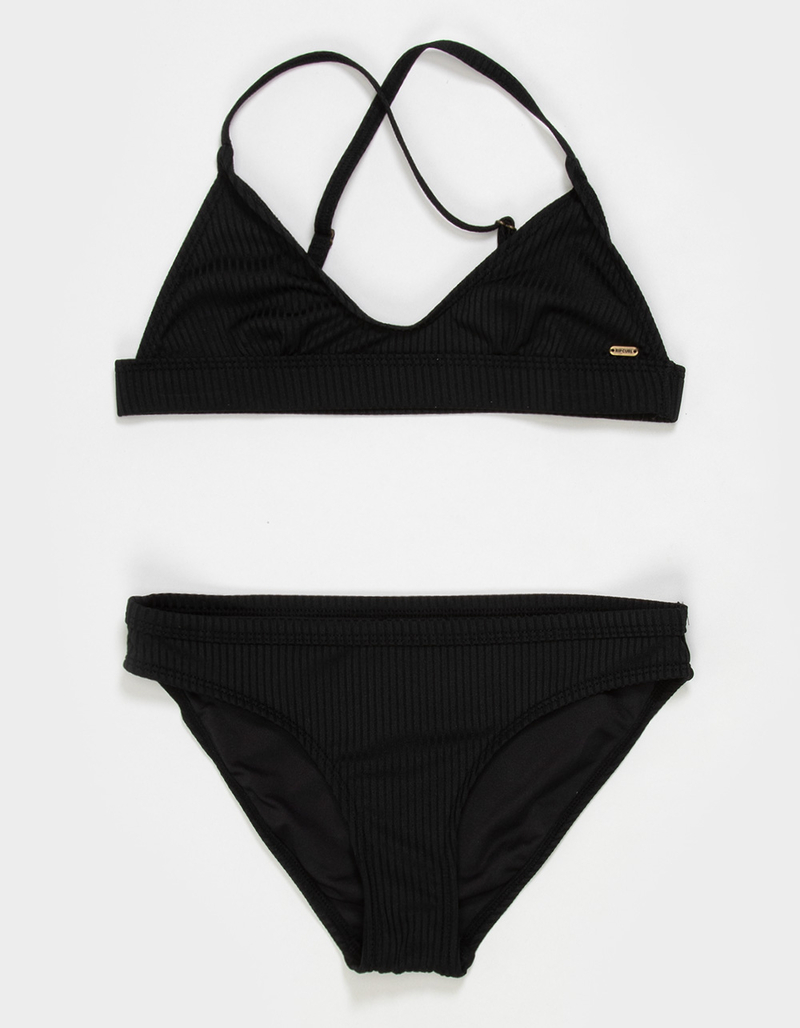 RIP CURL Premium Rib Girls Triangle Bikini Set image number 0