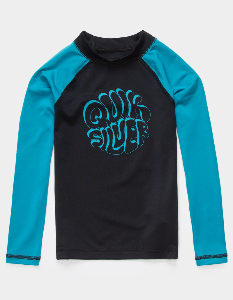 QUIKSILVER Bubble Trouble Little Boys Blue Rash Guard (4-7) image number 0