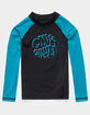 QUIKSILVER Bubble Trouble Little Boys Blue Rash Guard (4-7) image number 1