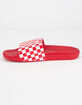 VANS Slide-On Checkerboard Racing Red Mens Sandals image number 4