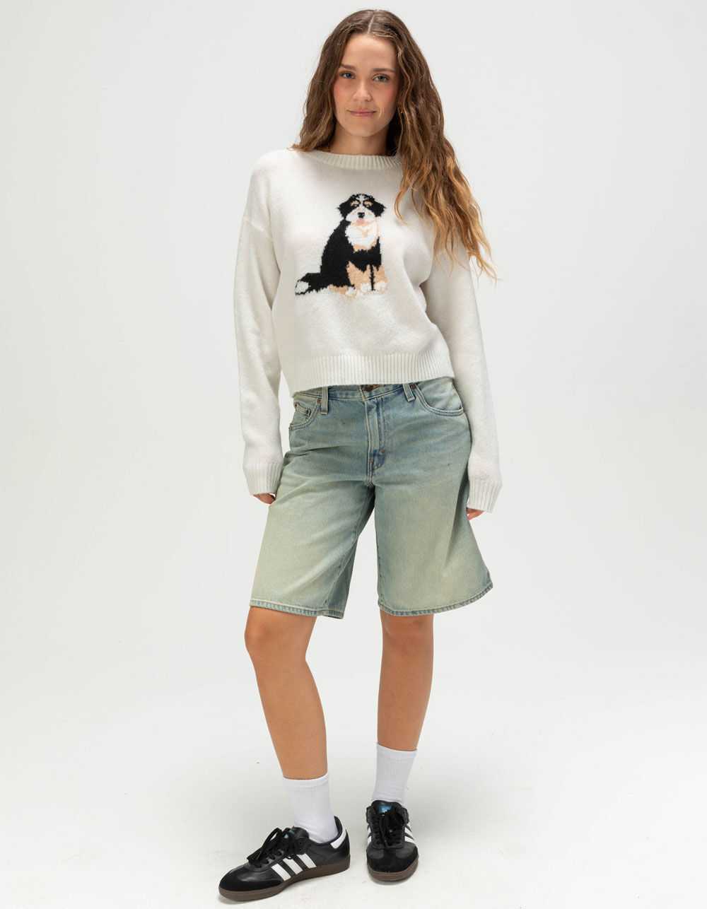 it-dogs ニット＆トワルドジュイワンピースＳ RSQ Womens Dog Sweater - CREAM | Tillys