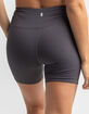 RSQ V Front Womens Black Biker Shorts image number 3