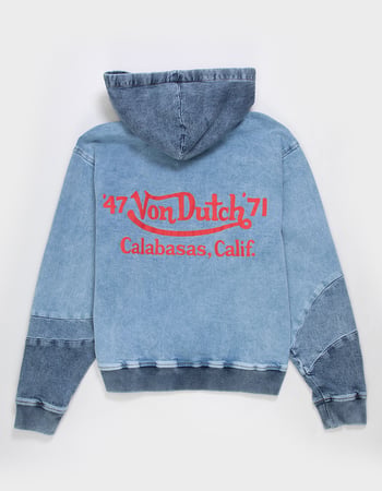 VON DUTCH Swirl Mens Quarter Zip Hoodie Primary Image