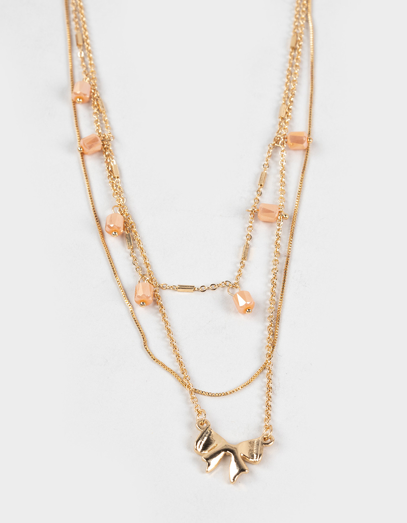 FULL TILT Layered Butterfly/Beaded Necklace image number 2