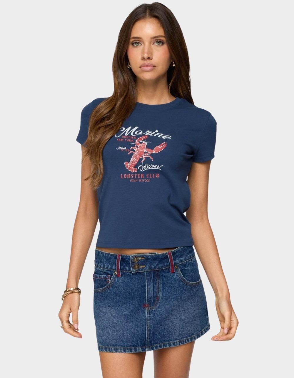 EDIKTED Lobster Club Tee - BLUE | Tillys