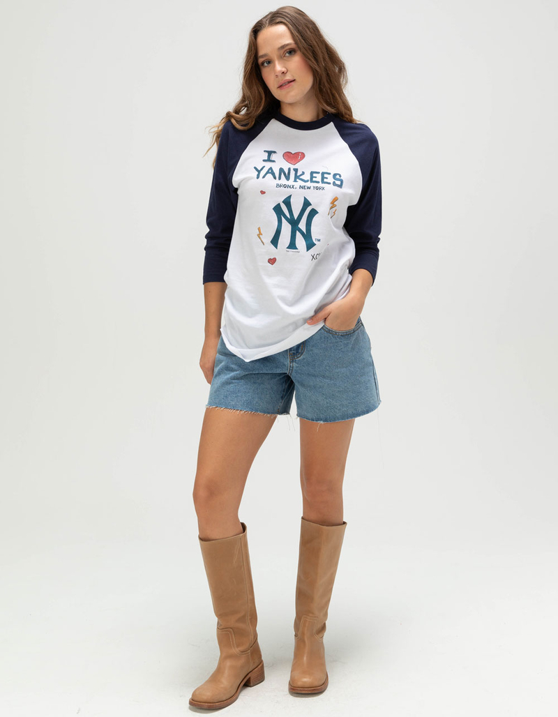 TINY TURNIP New York Yankees Womens Raglan Tee image number 1