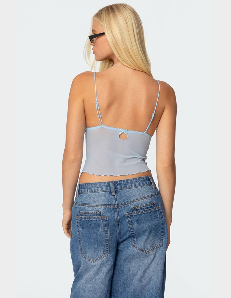 EDIKTED Berkley Sheer Mesh Lacey Top image number 3