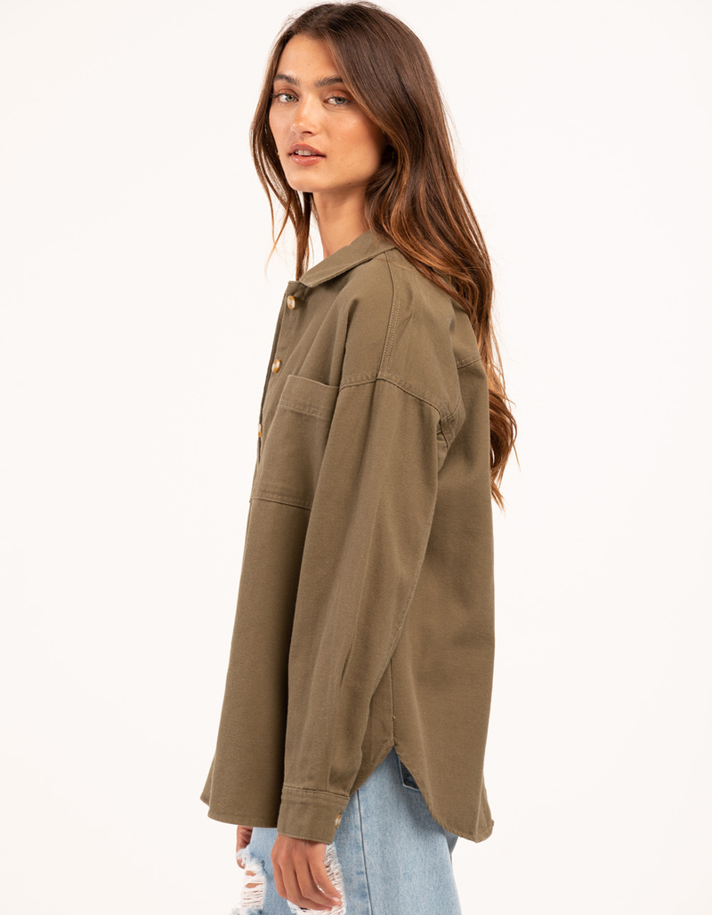 RSQ Womens Twill Shacket image number 1