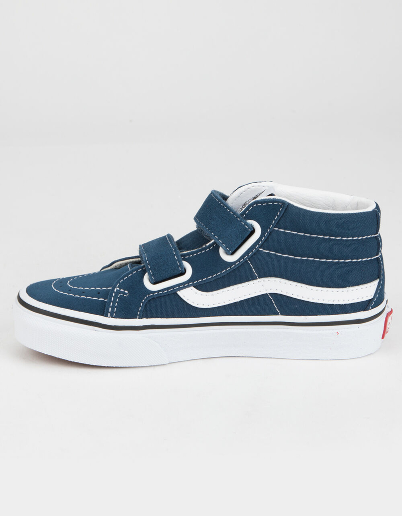 VANS Sk8-Mid Reissue V Gibraltar Sea & True White Kids Velcro Shoes image number 2