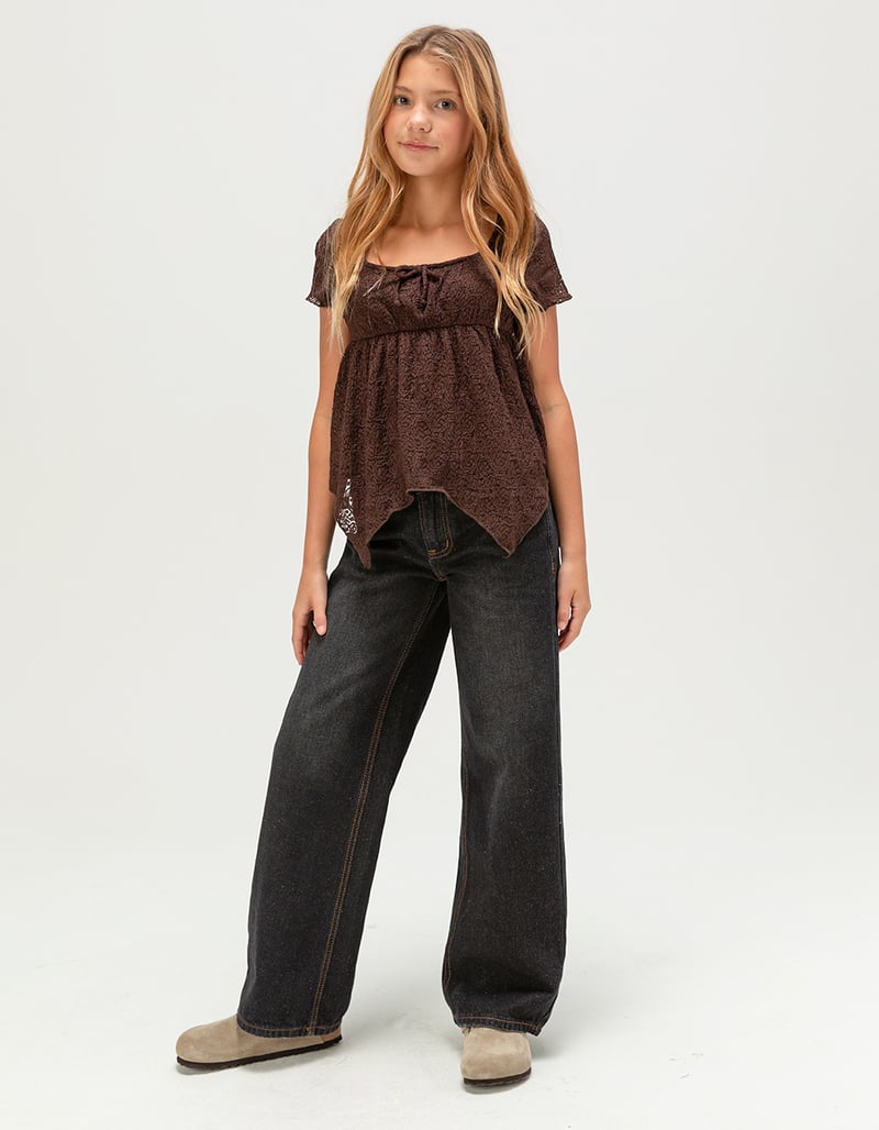 RSQ Girls Low Rise Wide Leg Jeans image number 0