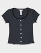 FULL TILT Girls Button Front Top image number 1