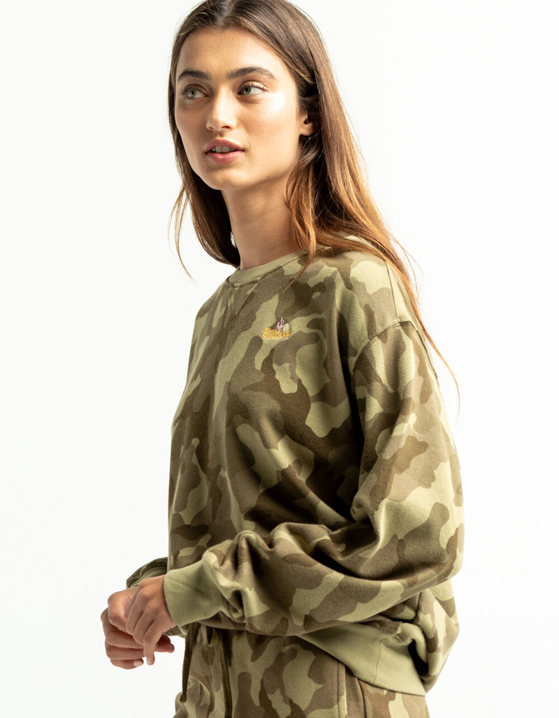 BILLABONG After Surf Womens Camo Crew Sweatshirt image number 1
