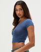 HEART & HIPS Womens V-Neck Crop Tee image number 3