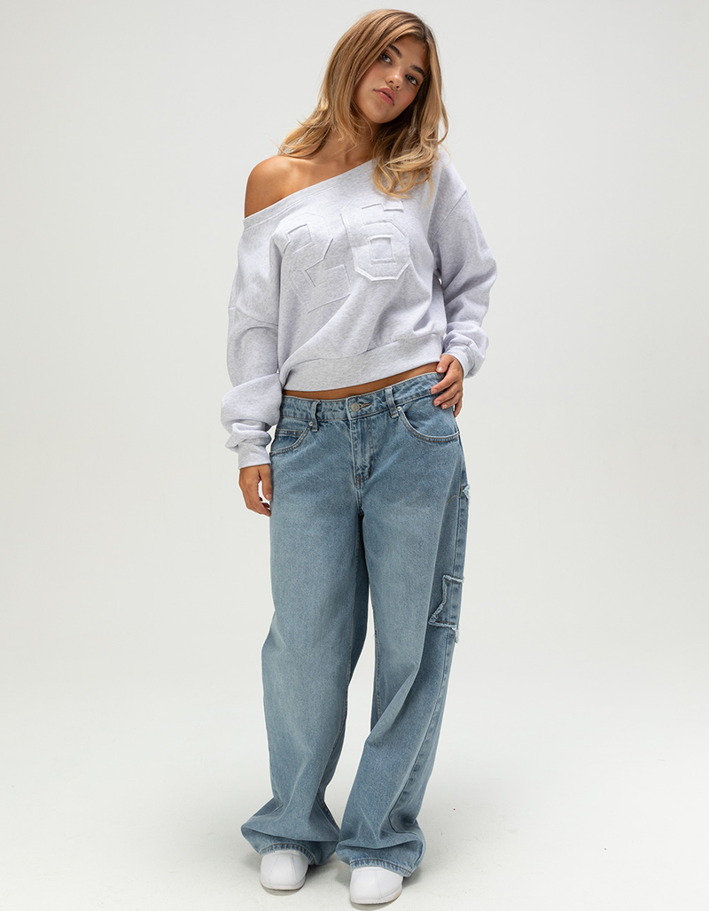 RSQ Womens 26 Off The Shoulder Sweatshirt image number 1