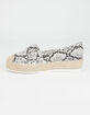 WILD DIVA Espadrille Platform Snake Womens Slip On Shoes image number 4