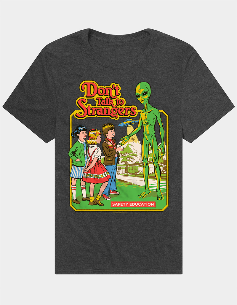 STEVEN RHODES Don't Talk To Strangers Mens Tee image number 0