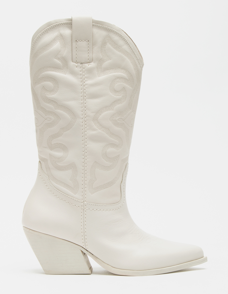 STEVE MADDEN Womens West Leather Western Boots image number 1