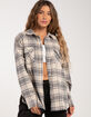 RSQ Womens Boyfriend Plaid Flannel image number 1