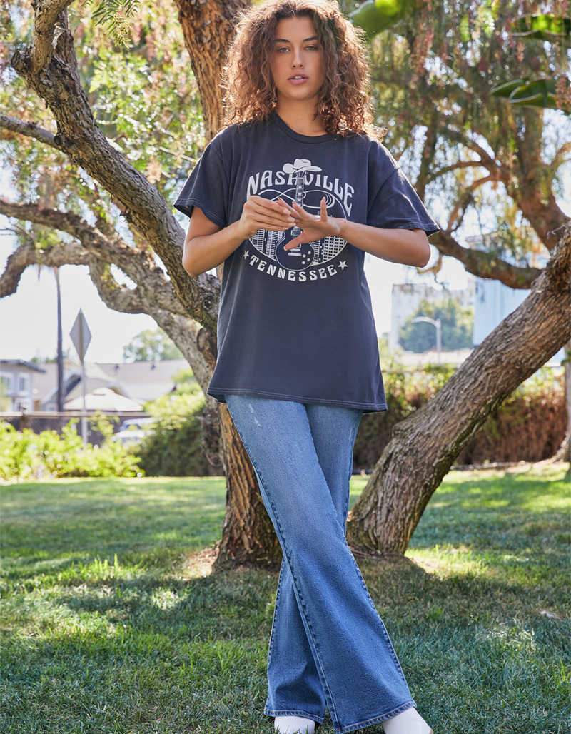 RSQ Womens High Rise Flare Jeans image number 9