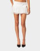 EDIKTED Lex Satin And Lace Ruffle Womens Mini Skirt image number 1
