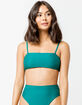 FULL TILT Solid Bandeau Emerald Bikini Top image number 1