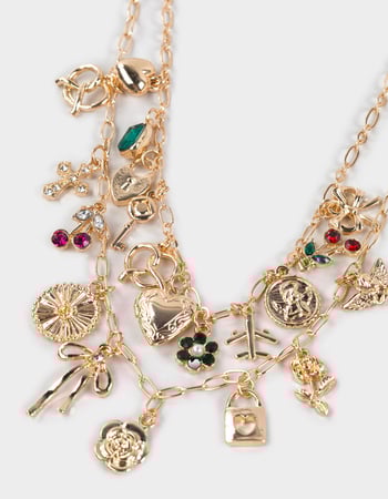 FULL TILT Bow/Cherry/Cross Charm Necklace Alternative Image