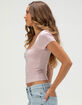 TILLYS Butter Soft Womens Square Neck Tee image number 3