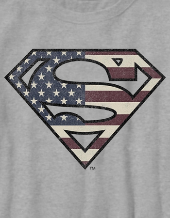 SUPERMAN Vintage Flag Logo Unisex Kids Tee Alternative Image