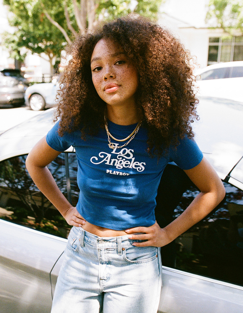 PLAYBOY Los Angeles Womens Baby Tee image number 5