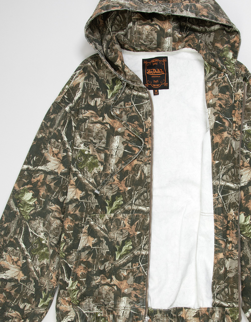 VON DUTCH The Invaders Mens Zip-Up Canvas Hoodie image number 1