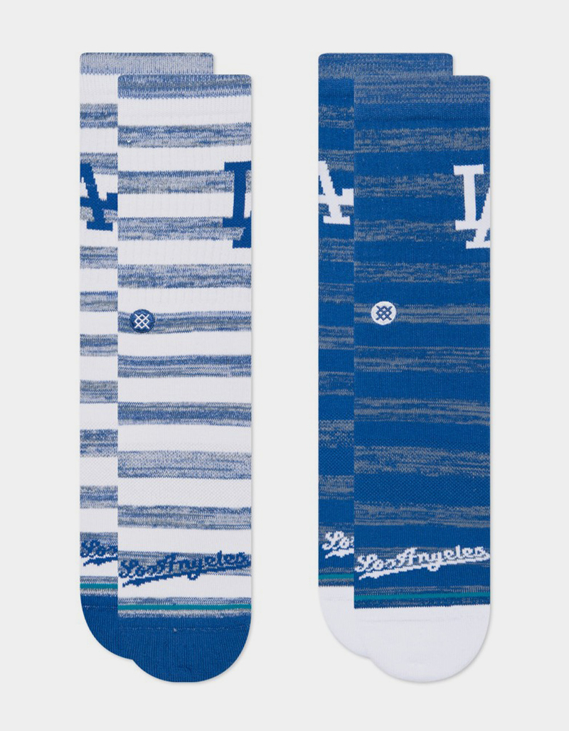 STANCE Dodgers Twist 2 Pack Mens Crew Socks image number 0