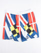 UNCLE RALPH Nautical Flag Mens Volley Shorts image number 1