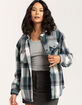 RSQ Womens Pop Color Woven Plaid Shacket image number 1