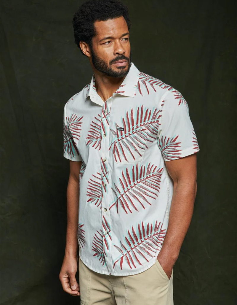 BRIXTON Charter Print Mens Button Up Shirt image number 3