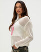 NO COMMENT Womens Open Weave Sweater image number 3