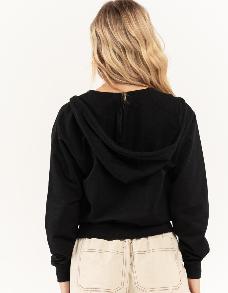 FULL TILT True Love Womens Zip-Up Crop Hoodie image number 2