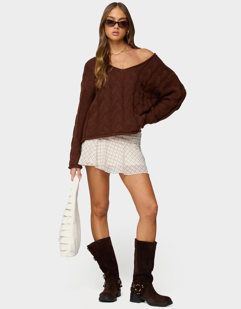 EDIKTED Lulah Plaid Mini Skirt image number 4