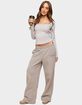 EDIKTED Hayden Square Neck Long Sleeve Top image number 5